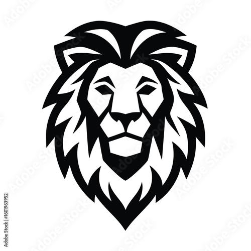 lion head with monoline stroke style for luxury lo.eps