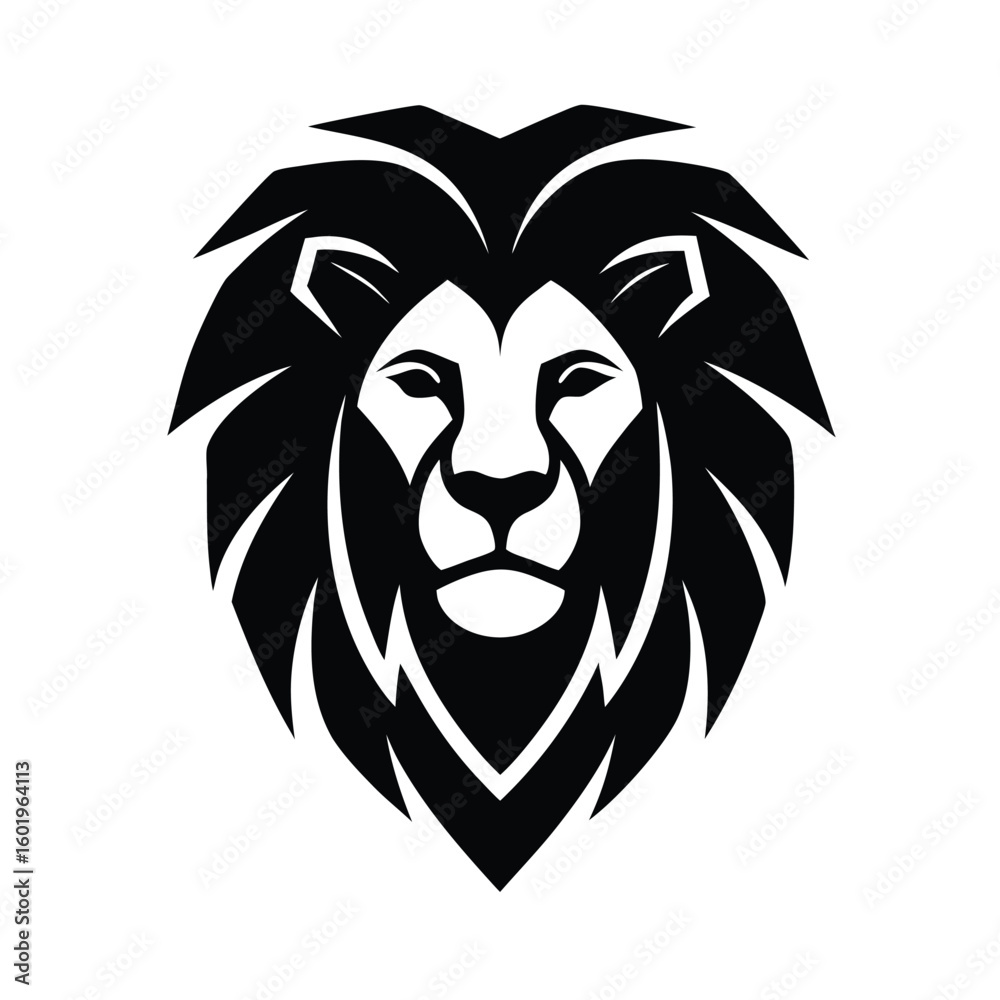 masculine lion logo with thick strokes and symmetr.eps masculine lion logo with thick strokes and symmetr.eps