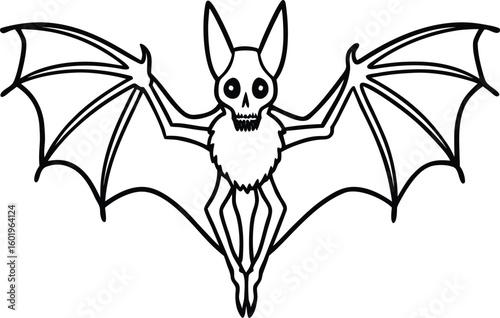 Eco friendly Halloween decoration Spooky halloween bat skeleton with open wings