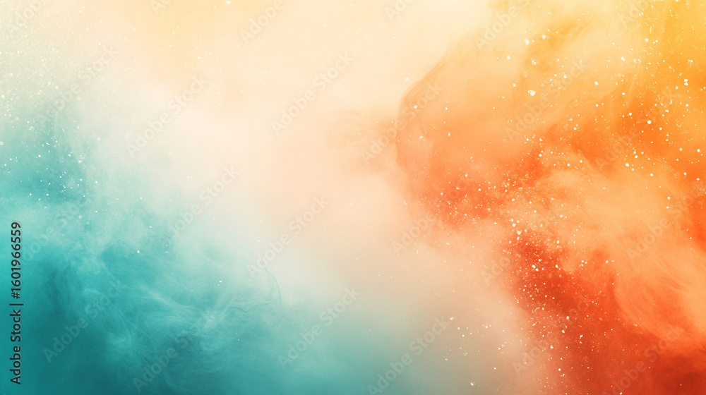 Fototapeta premium Soft gradient background with Muted Aqua and Tangerine Dream colors blending seamlessly, creating a smooth, modern, and warm abstract backdrop. Perfect for digital design, presentations, social media,
