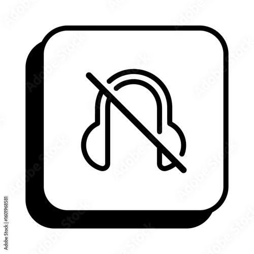 Deafen Icon in Line Style