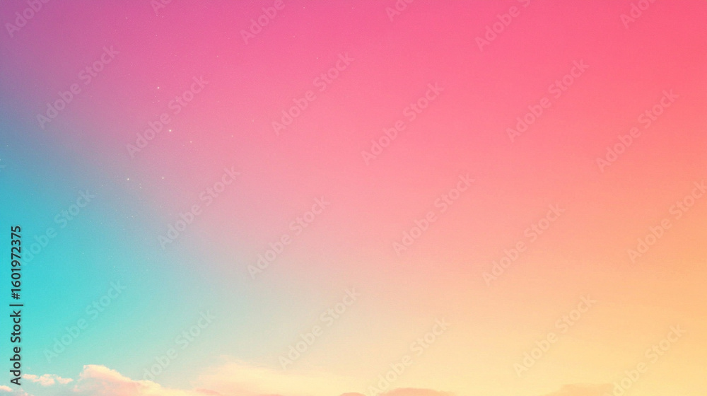 Naklejka premium Smooth horizontal gradient blending vivid bright cyan into warm flamingo orange. A tropical, energetic palette ideal for summer branding, creative advertising, web design, and bold digital backdrops.