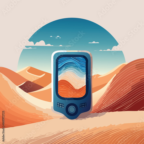 Abstract Weather Station: Modern Technology Forecasting Climate Patterns