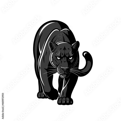 Powerful Black Panther in Bold Silhouette