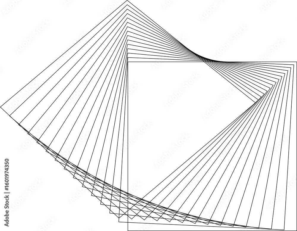 Obraz premium Square shape flowing line with blending. Modern design elements