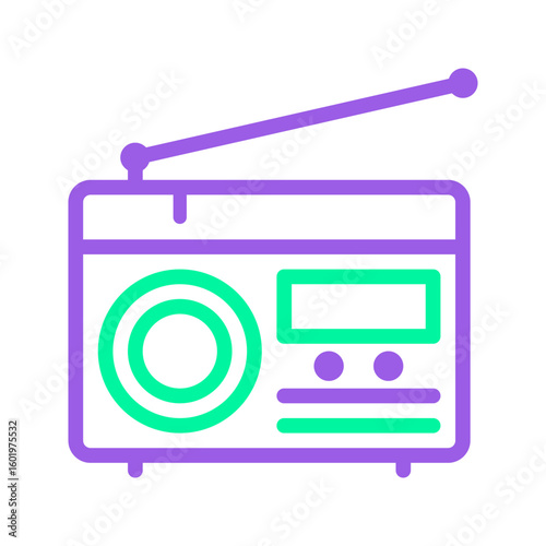 Radio Dual Tone Icon. Editable Stroke Icons. Perfect for web, mobile apps, and software.