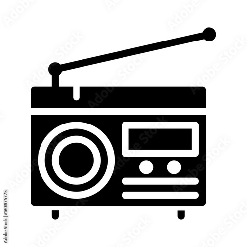 Radio Glyph Icon. Editable Stroke Icons. Perfect for web, mobile apps, and software.