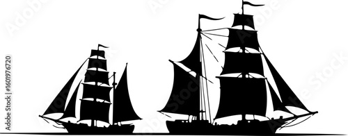 pirate ship silhouette, ship, boat, sea, sail, sailboat, sailing, pirate, silhouette, nautical, vessel, ocean, old, vector, yacht, water, travel, mast, illustration, galleon, frigate, transportation, 