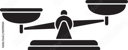 Scales. Libra icon. Flat style - stock vector