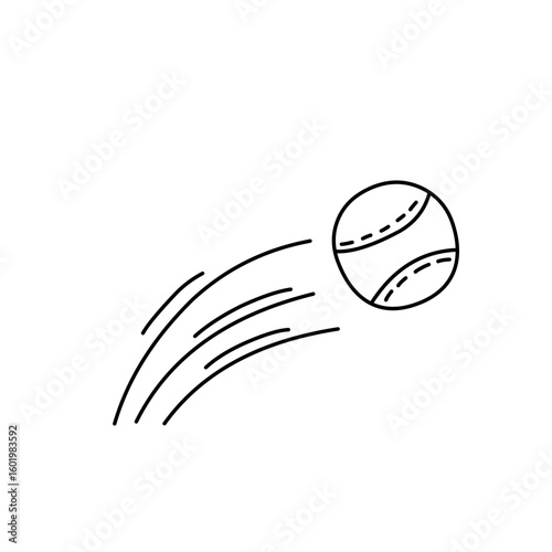 hand drawn tennis ball bounce