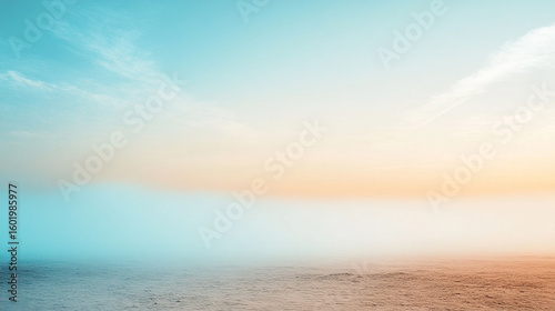 Soft gradient transitioning from coastal fog gray to serene blue mirage tones, evoking calm and coastal atmosphere. Perfect for minimal design, travel branding, or tranquil visual backdrops.
