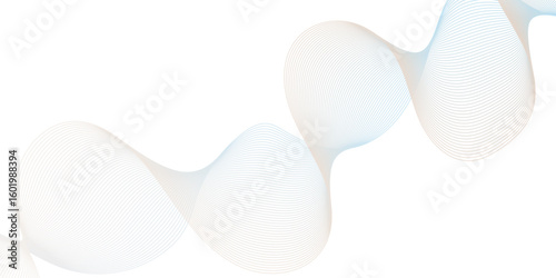 Dynamic gradient minimal smoke sound line. Abstract glowing white blend line smooth flow soundwave curve energy gradient vector futuristic digital outline line science design.	
