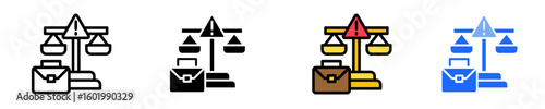 Business Ethics And Risk  Icon Set Multiple Style Collection