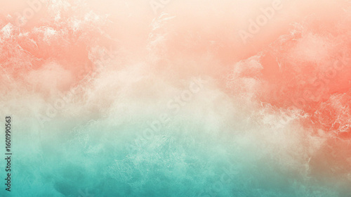 Smooth gradient blending coral and aqua hues, creating a fresh and modern color transition. Perfect for minimal design, summer themes, or vibrant digital and branding backdrops.
