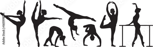 Slim sportive young woman doing fitness and yoga exercises. Interest sportswear. Vector glitch overlay illustration design isolated on white background for t-shirt graphics, icons, posters,