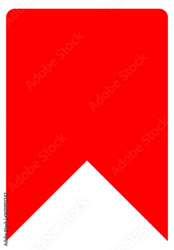 シンプルな赤いブックマークのアイコン