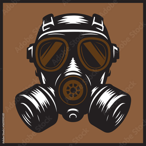 man in gas mask