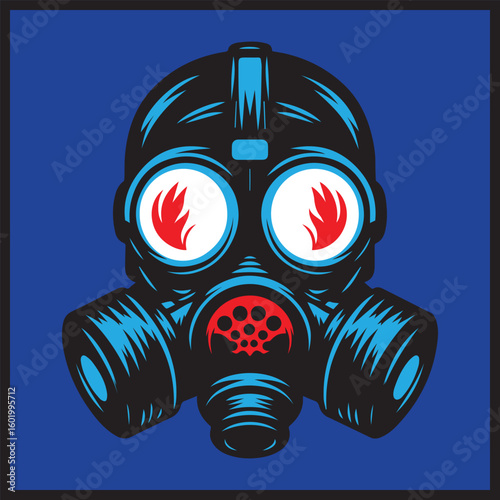 vector illustration of gas mask