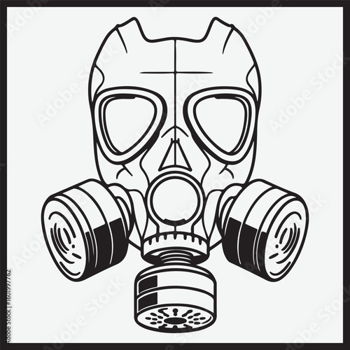 gas mask isolated on white