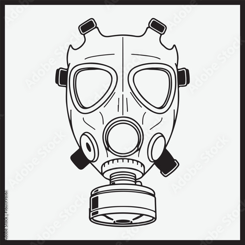 gas mask isolated on white