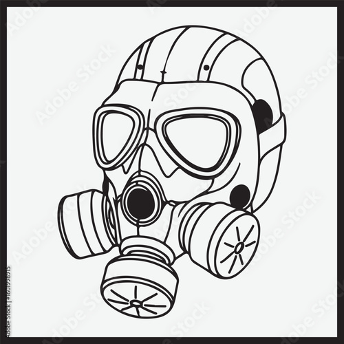 gas mask vector illustration