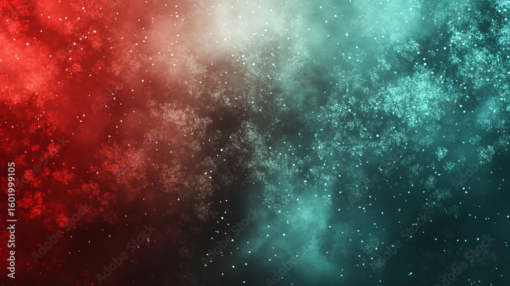 Obraz premium Smooth gradient transition between forest teal and cherry red creates a striking visual balance, evoking contrast between calm and passion, ideal for modern digital design or branding use. 