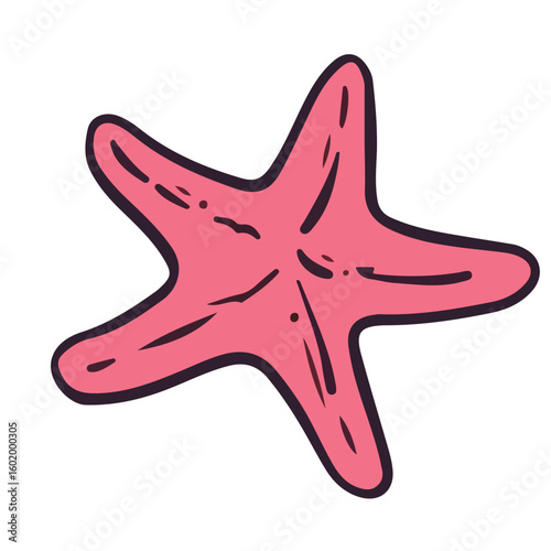 Starfish ocean seafood colored sea icon element illustration