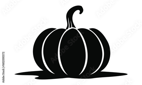  black pumpkin silhouette autumn and Halloween designs vector illustration