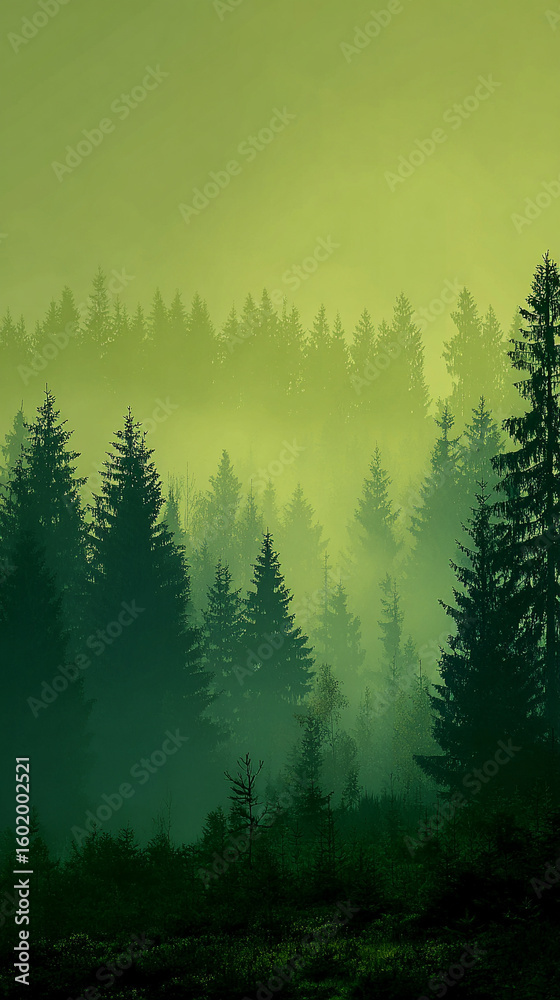 Fototapeta premium gradient background with a natural transition from deep juniper green to soft birch white. Evokes freshness, clarity, and organic calmness, ideal for eco, wellness, or minimal designs