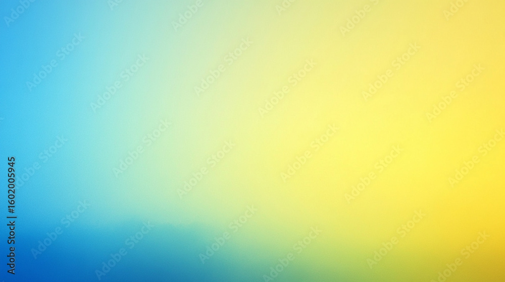 Fototapeta premium Smooth gradient background transitioning from lemon yellow to arctic blue, creating a fresh and uplifting visual. Ideal for modern design, minimal layouts, and clean aesthetic concepts. 