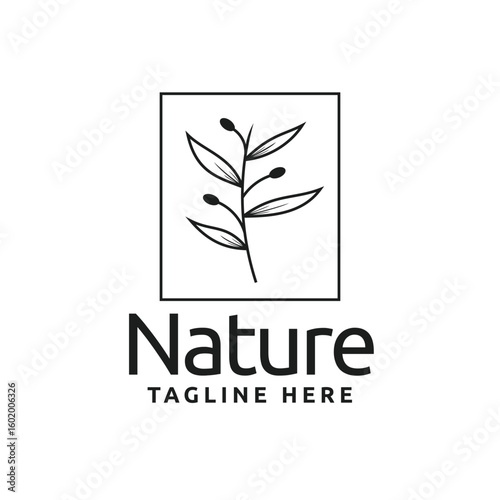 Minimalist olive nature logo design