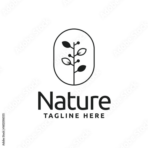 Minimalist creative nature logo