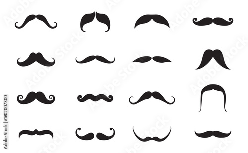 collection of mustaches. set of mustaches. set of mustache vector