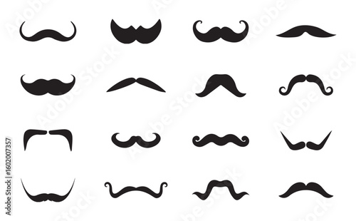 set of mustache. collection of mustaches. set of mustaches. set of mustache vector