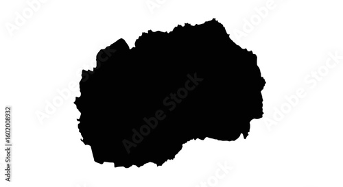 North Macedonia Map Silhouette Vector