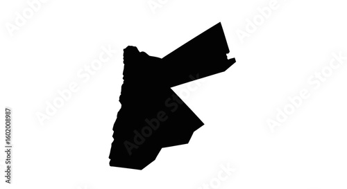 Jordan Map Silhouette Vector
