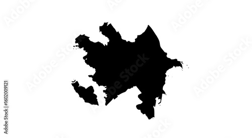 Azerbaijan Map Silhouette Vector