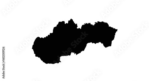Slovakia Map Silhouette Vector