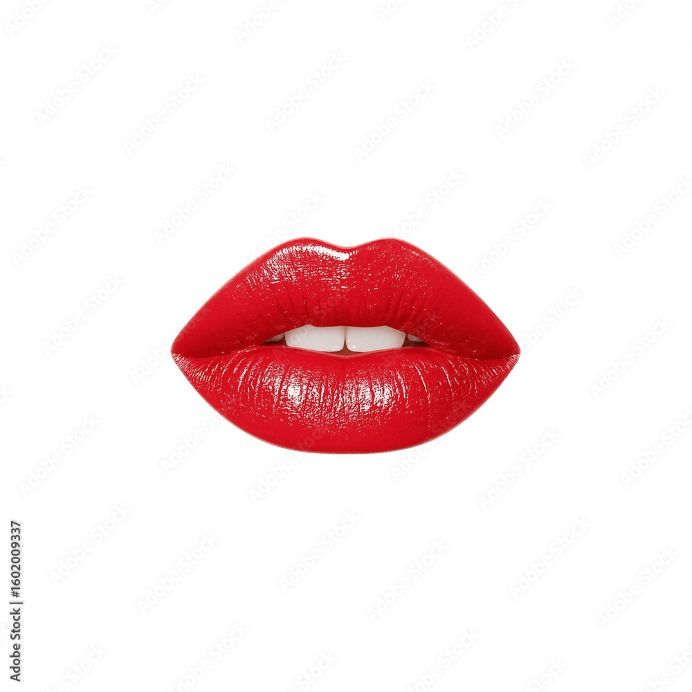 Obraz premium a red glossy lipstick