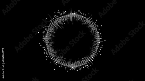 Circular Equalizer audio waves animated