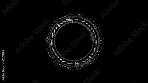 Circular Equalizer audio waves animated