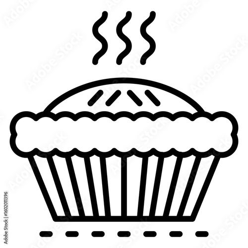 Pie line icon