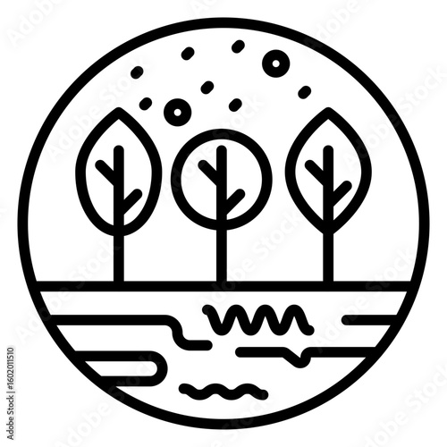 Biosphere line icon