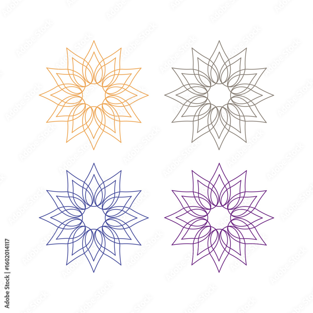 Obraz premium Natural Ayurveda Massage Spa Resort Logo Sign Symbol 