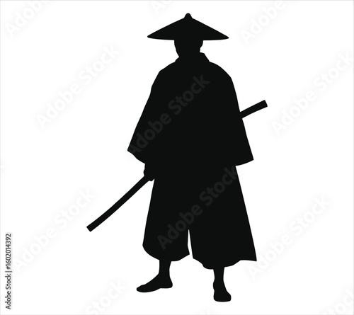 Dramatic Ronin Silhouette for T-shirt Design