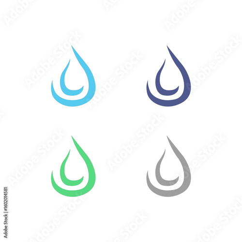 WATER SPLASH SIGN SYMBOL LOGO VECTOR
