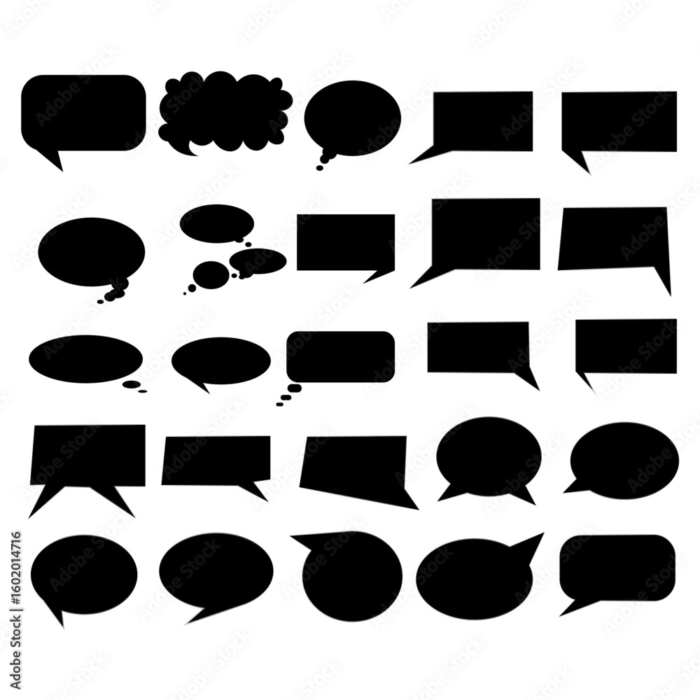 Fototapeta premium set of speech bubbles vector illustration