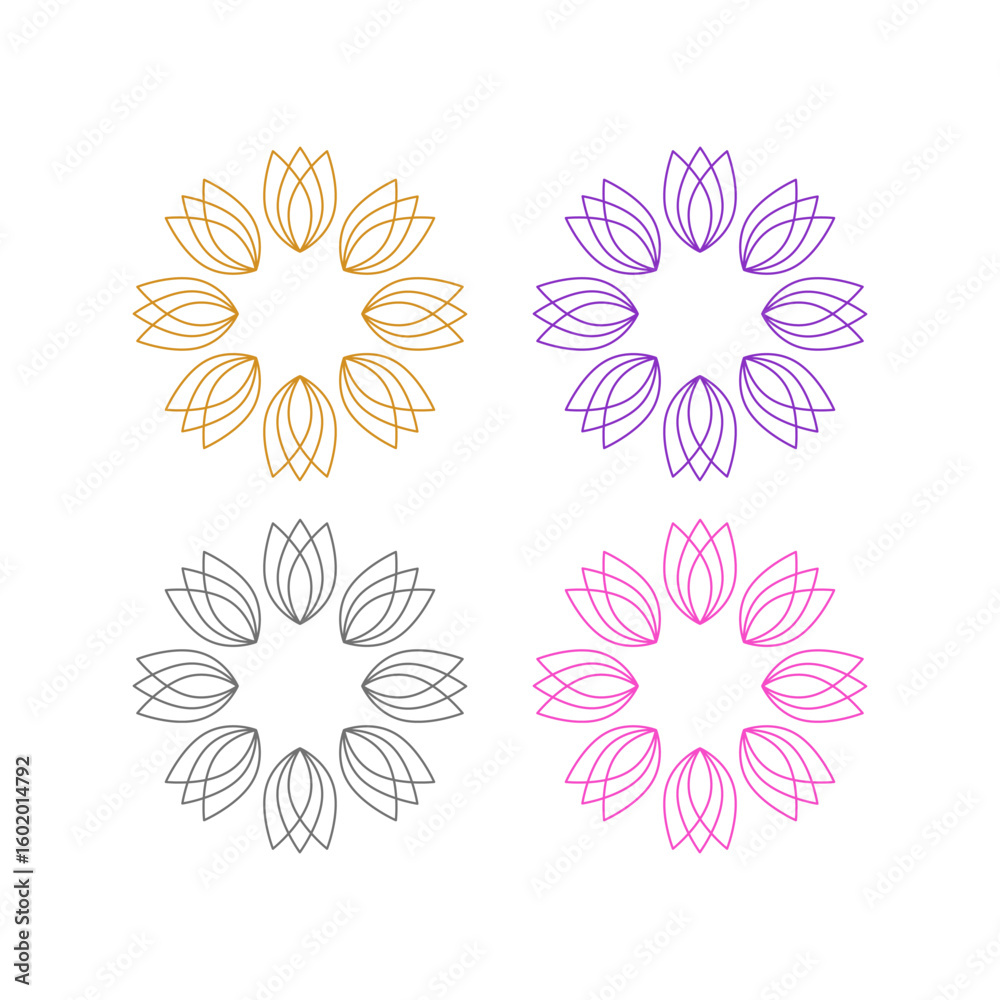 Fototapeta premium Natural Ayurveda Massage Spa Resort Logo Sign Symbol 
