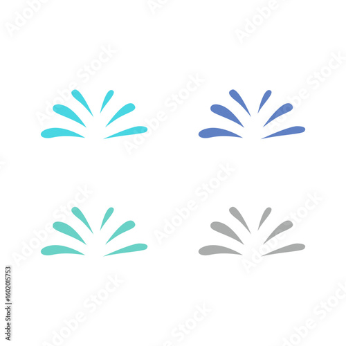WATER SPLASH SIGN SYMBOL LOGO VECTOR
