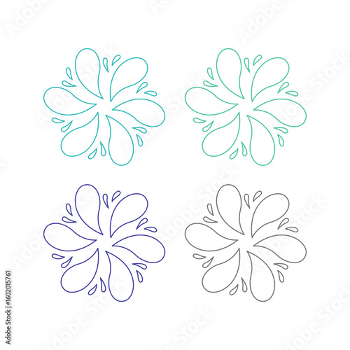 WATER SPLASH SIGN SYMBOL LOGO VECTOR

